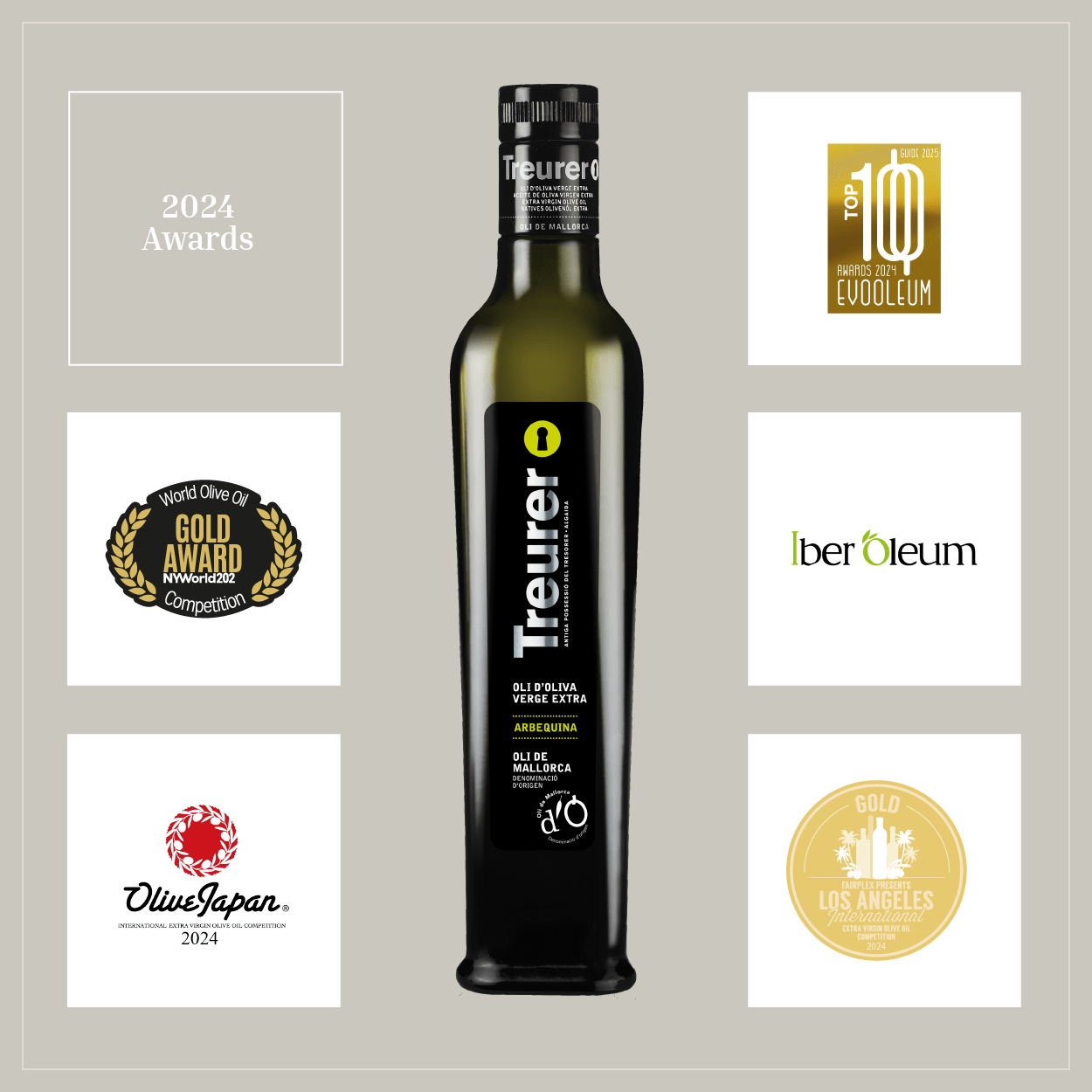 Treurer extra virgin olive oil from Majorca 17 2407 TRE Banners Web Galardones aceite cuadrado 1