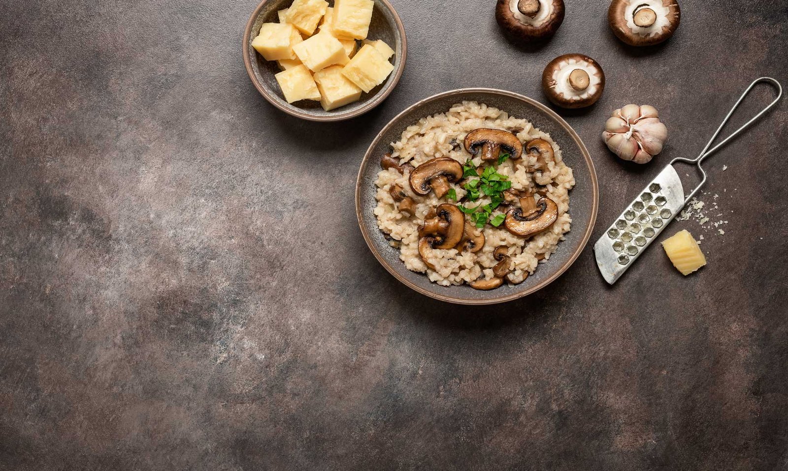 Gourmet 15 Mushroom risotto with olive oil