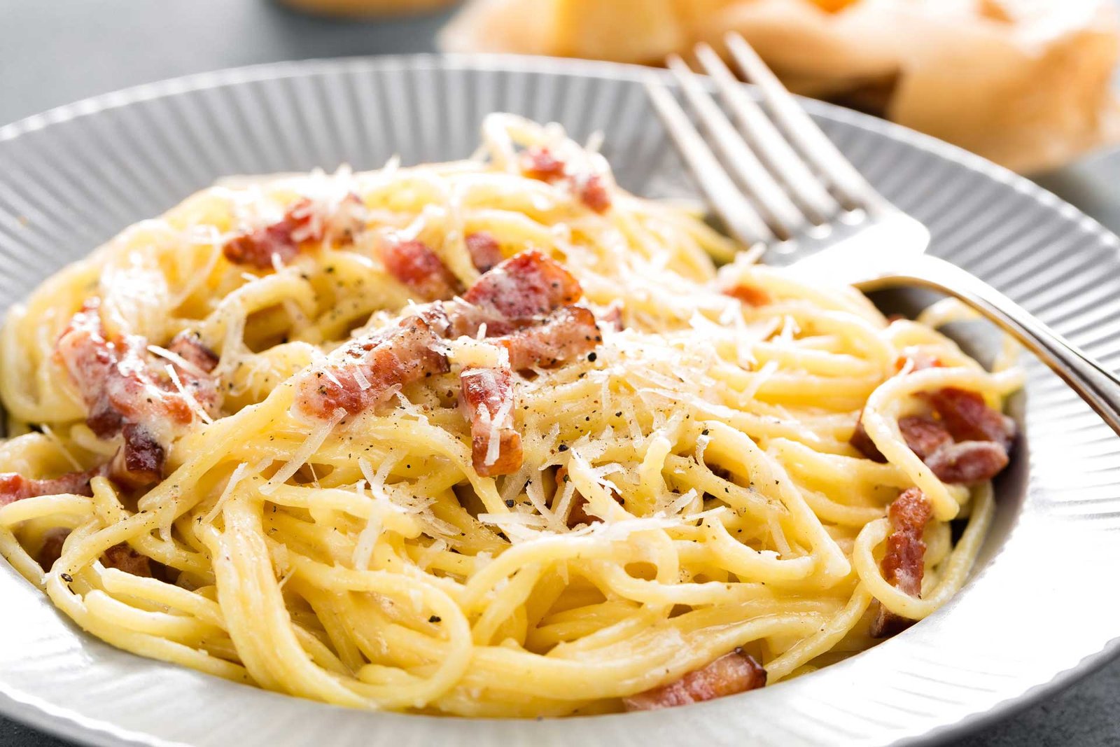 Gourmet 10 Plato de Spaghetti alla carbonara receta tradicional