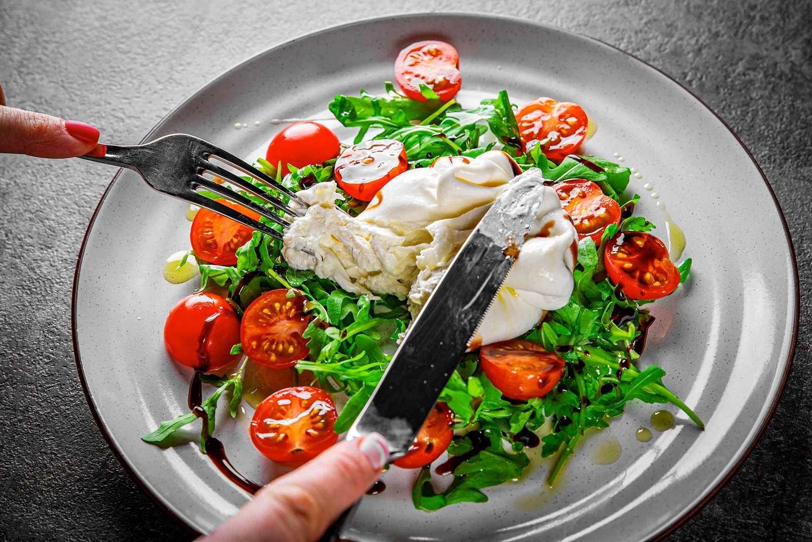 Recipes 8 Receta de ensalada de burrata con tomates confitados